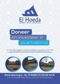 El Hoeda Islamitisch centrum Schoonhoven zoekt uw hulp.